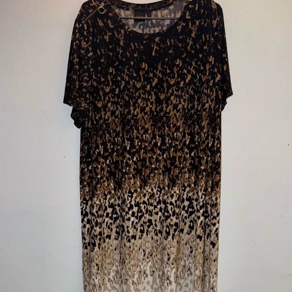 Rafaella Brown and Black Ombre Leopard Maxi Dress